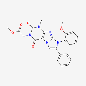 methyl 2-(8-(2-methoxyphenyl)-1-methyl-2,4-dioxo-7-phenyl-1H-imidazo[2,1-f]purin-3(2H,4H,8H)-yl)acetate