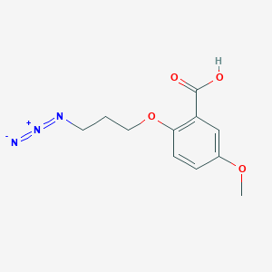 molecular formula C11H13N3O4 B1411737 2-(3-Azidopropoxy)-5-methoxybenzoic acid CAS No. 2096985-69-0
