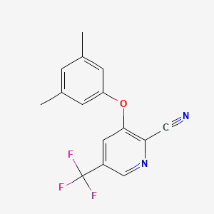 molecular formula C15H11F3N2O B1411739 3-(3,5-Dimethyl-phenoxy)-5-trifluoromethyl-pyridine-2-carbonitrile CAS No. 338960-02-4