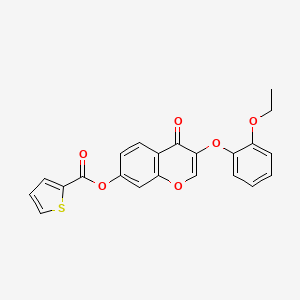 3-(2-ethoxyphenoxy)-4-oxo-4H-chromen-7-yl thiophene-2-carboxylate