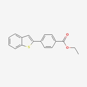 molecular formula C17H14O2S B14117408 Ethyl 4-(1-benzothiophen-2-yl)benzoate 