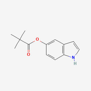 molecular formula C13H15NO2 B14117423 1H-indol-5-yl 2,2-dimethylpropanoate 