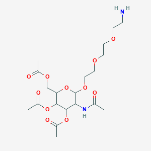 5-Acetamido-2-(acetoxymethyl)-6-(2-(2-(2-aminoethoxy)ethoxy)ethoxy)tetrahydro-2h-pyran-3,4-diyl diacetate