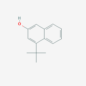 molecular formula C14H16O B14117454 2-Naphthalenol,4-(1,1-dimethylethyl)- 