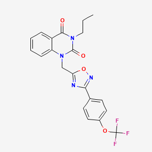 3-propyl-1-((3-(4-(trifluoromethoxy)phenyl)-1,2,4-oxadiazol-5-yl)methyl)quinazoline-2,4(1H,3H)-dione