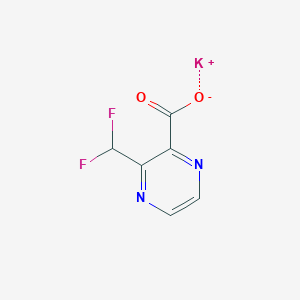 molecular formula C6H3F2KN2O2 B1411748 3-(二氟甲基)吡嗪-2-羧酸钾 CAS No. 2034157-57-6