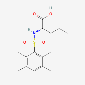 molecular formula C16H25NO4S B14117519 (2S)-4-methyl-2-[(2,3,5,6-tetramethylphenyl)sulfonylamino]pentanoic acid 