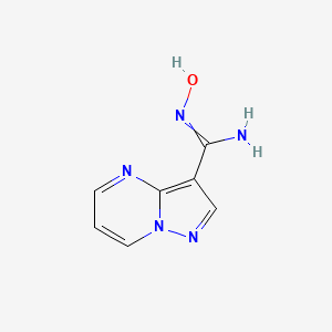 molecular formula C7H7N5O B14117523 N'-hydroxypyrazolo[1,5-a]pyrimidine-3-carboximidamide 