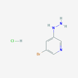 molecular formula C5H7BrClN3 B1411753 Pyridine, 3-bromo-5-hydrazinyl-, hydrochloride CAS No. 28741-22-2