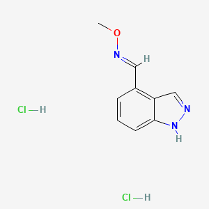 molecular formula C9H11Cl2N3O B14117531 (E)-1-(1H-indazol-4-yl)-N-methoxymethanimine;dihydrochloride 