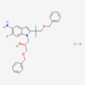 (R)-1-(5-aMino-2-(1-(benzyloxy)-2-Methylpropan-2-yl)-6-fluoro-1H-indol-1-yl)-3-(benzyloxy)propan-2-ol (hydrochloride)