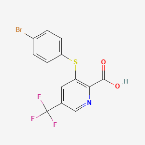 3-(4-Bromo-phenylsulfanyl)-5-trifluoromethyl-pyridine-2-carboxylic acid