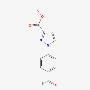 molecular formula C12H10N2O3 B1411758 methyl 1-(4-formylphenyl)-1H-pyrazole-3-carboxylate CAS No. 2108305-59-3