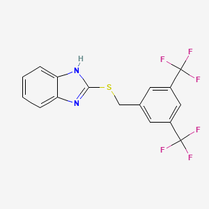 2-[[3,5-bis(trifluoromethyl)phenyl]methylsulfanyl]-1H-benzimidazole