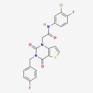 N-(3-chloro-4-fluorophenyl)-2-(3-(4-fluorobenzyl)-2,4-dioxo-3,4-dihydrothieno[3,2-d]pyrimidin-1(2H)-yl)acetamide