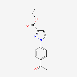 molecular formula C14H14N2O3 B1411771 ethyl 1-(4-acetylphenyl)-1H-pyrazole-3-carboxylate CAS No. 2108488-92-0