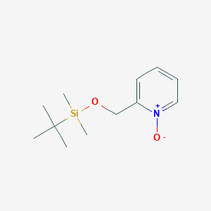 molecular formula C12H21NO2Si B1411776 吡啶，2-[[[(1,1-二甲基乙基)二甲基甲硅烷基]氧基]甲基]，1-氧化物 CAS No. 1394130-43-8