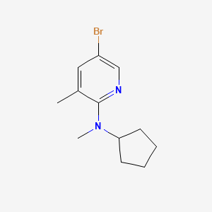molecular formula C12H17BrN2 B1411778 5-Bromo-N-cyclopentyl-N,3-dimethylpyridin-2-amine CAS No. 1289049-62-2