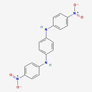 molecular formula C18H14N4O4 B14117808 1,4-Benzenediamine, N,N'-bis(4-nitrophenyl)- CAS No. 41266-01-7