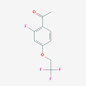 molecular formula C10H8F4O2 B1411785 1-[2-Fluoro-4-(2,2,2-trifluoroethoxy)-phenyl]-ethanone CAS No. 1691090-74-0