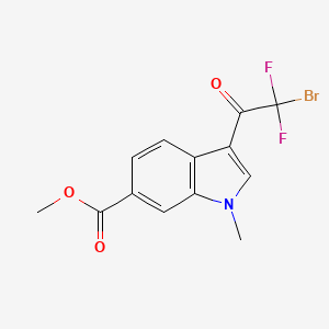 molecular formula C13H10BrF2NO3 B14117893 Methyl 3-(2-bromo-2,2-difluoroacetyl)-1-methyl-1H-indole-6-carboxylate 