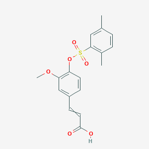 3-(4-(((2,5-Dimethylphenyl)sulfonyl)oxy)-3-methoxyphenyl)acrylic acid