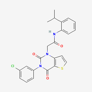 2-[3-(3-chlorophenyl)-2,4-dioxo-3,4-dihydrothieno[3,2-d]pyrimidin-1(2H)-yl]-N-[2-(propan-2-yl)phenyl]acetamide