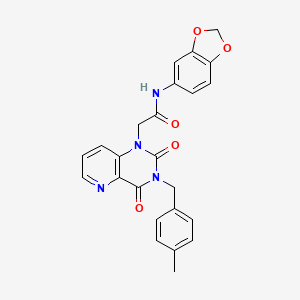 N-(benzo[d][1,3]dioxol-5-yl)-2-(3-(4-methylbenzyl)-2,4-dioxo-3,4-dihydropyrido[3,2-d]pyrimidin-1(2H)-yl)acetamide