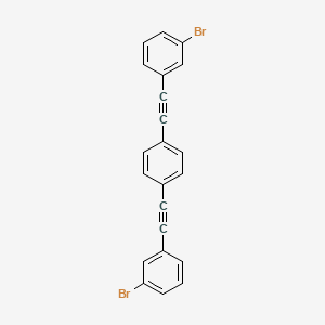 molecular formula C22H12Br2 B14117986 1,4-Bis((3-bromophenyl)ethynyl)benzene 