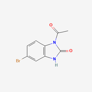 molecular formula C9H7BrN2O2 B14118028 1-Acetyl-5-bromo-1,3-dihydro-benzimidazol-2-one 