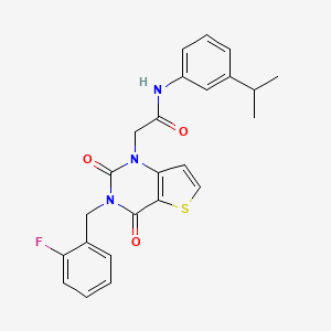 2-[3-(2-fluorobenzyl)-2,4-dioxo-3,4-dihydrothieno[3,2-d]pyrimidin-1(2H)-yl]-N-[3-(propan-2-yl)phenyl]acetamide