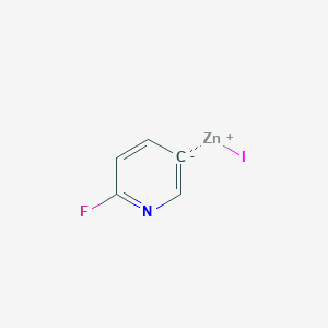 molecular formula C5H3FINZn B14118064 6-fluoropyridin-3-ylzinc iodide, 0.50 M in THF 