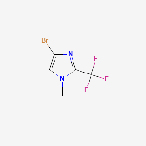 molecular formula C5H4BrF3N2 B14118111 4-Bromo-1-methyl-2-(trifluoromethyl)-1H-imidazole 