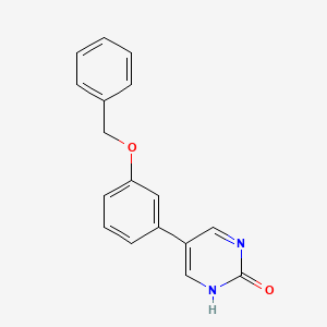 B14118147 5-[3-(Benzyloxy)phenyl]pyrimidin-2(1H)-one CAS No. 1111108-16-7