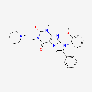 6-(2-methoxyphenyl)-4-methyl-7-phenyl-2-(2-piperidin-1-ylethyl)purino[7,8-a]imidazole-1,3-dione