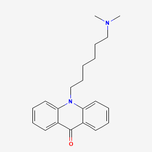 molecular formula C21H26N2O B14118228 10-(6-(Dimethylamino)hexyl)acridin-9(10H)-one 