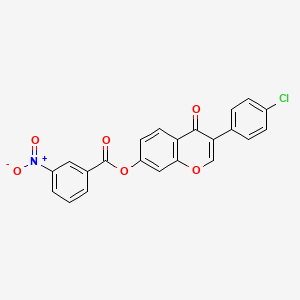 molecular formula C22H12ClNO6 B14118251 3-(4-chlorophenyl)-4-oxo-4H-chromen-7-yl 3-nitrobenzoate 