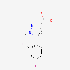 molecular formula C12H10F2N2O2 B14118617 Methyl 5-(2,4-difluorophenyl)-1-methyl-1H-pyrazole-3-carboxylate 