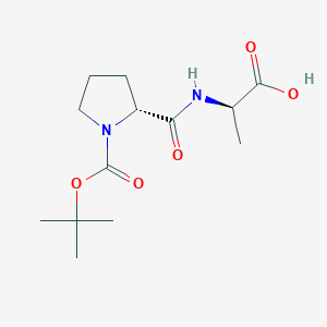 molecular formula C13H22N2O5 B1411863 D-丙氨酸，1-[(1,1-二甲基乙氧基)羰基]-D-脯氨酰- CAS No. 874672-84-1