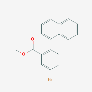 molecular formula C18H13BrO2 B14118635 Methyl 5-bromo-2-(naphthalen-1-yl)benzoate 