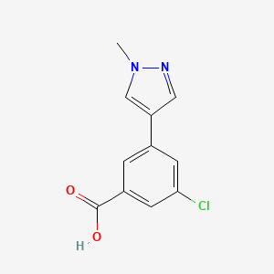 molecular formula C11H9ClN2O2 B1411881 3-Chloro-5-(1-methyl-1H-pyrazol-4-yl)-benzoic acid CAS No. 1697168-97-0