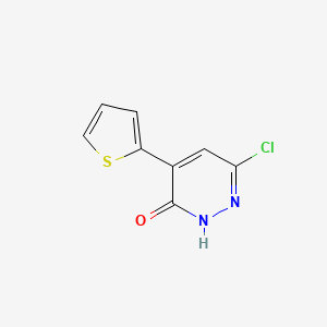 molecular formula C8H5ClN2OS B1411882 6-氯-4-噻吩-2-基-2H-哒嗪-3-酮 CAS No. 1690815-96-3