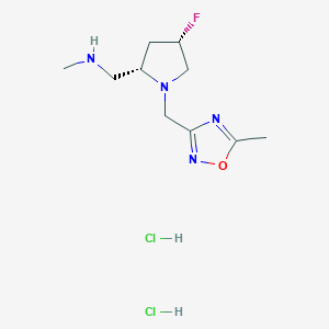 {[(2S,4S)-4-fluoro-1-[(5-methyl-1,2,4-oxadiazol-3-yl)methyl]pyrrolidin-2-yl]methyl}(methyl)amine dihydrochloride