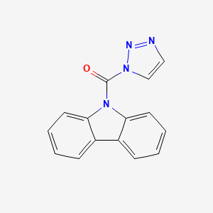 molecular formula C15H10N4O B14118865 Methanone, 9H-carbazol-9-yl-1H-1,2,3-triazol-1-yl- 