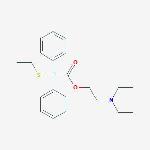 molecular formula C22H29NO2S B141189 N,N-Diethylaminoethanol 2,2-diphenyl-2-ethylthioacetate hydrochloride CAS No. 153088-14-3
