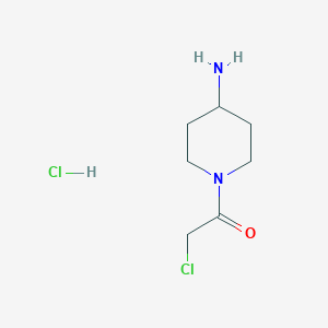 molecular formula C7H14Cl2N2O B1411897 1-(Chloroacetyl)piperidin-4-amine hydrochloride CAS No. 1158291-99-6