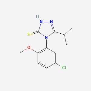 B14118971 4-(5-chloro-2-methoxyphenyl)-5-(propan-2-yl)-4H-1,2,4-triazole-3-thiol CAS No. 1019061-94-9