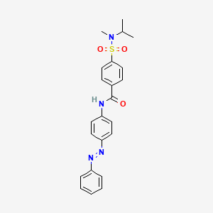 molecular formula C23H24N4O3S B14118992 (E)-4-(N-isopropyl-N-methylsulfamoyl)-N-(4-(phenyldiazenyl)phenyl)benzamide CAS No. 1007020-57-6