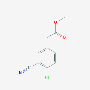 molecular formula C10H8ClNO2 B14119088 Methyl 2-(4-Chloro-3-cyanophenyl)acetate 