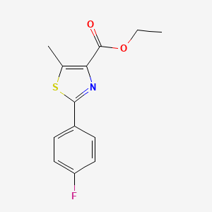 molecular formula C13H12FNO2S B1411914 2-(4-氟苯基)-5-甲基噻唑-4-羧酸乙酯 CAS No. 1774291-52-9